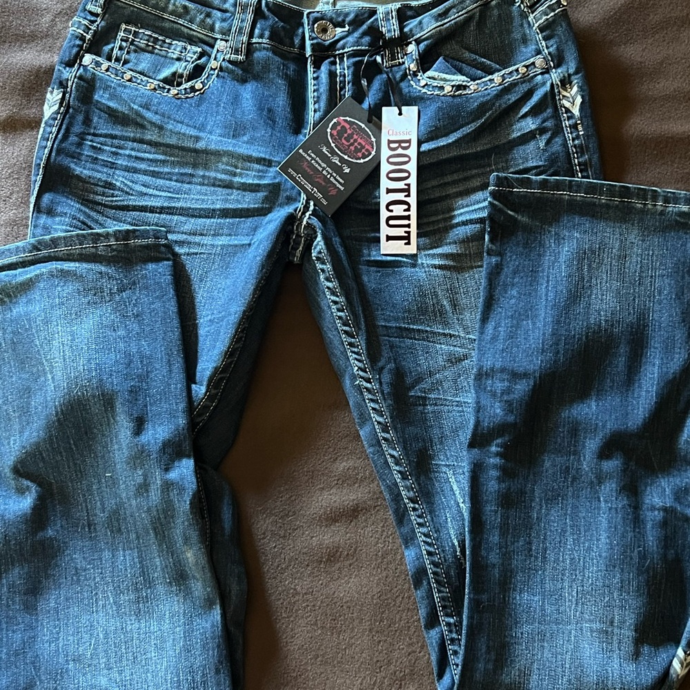 Cowgirl Tuff Women's Blue Boot Cut Jeans